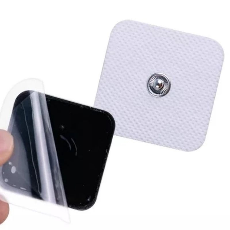 10pcs Pad Tens Elektroda Kancing Pijat Reusable Dengan Perekat Untuk Mesin Tens EM-41 EM-49 EM-80