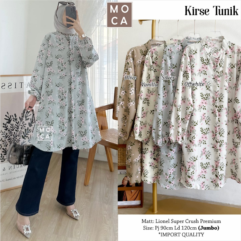 BAJU ATASAN WANITA KRISE TUNIK MOTIF BUNGA
