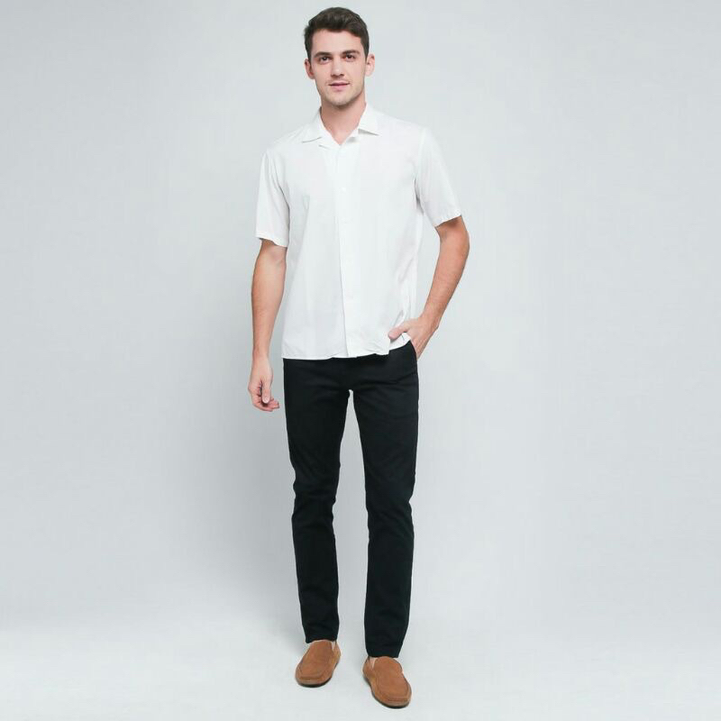 Celana panjang chinos kanvas stretch HUGO GOLD Cotton Denim