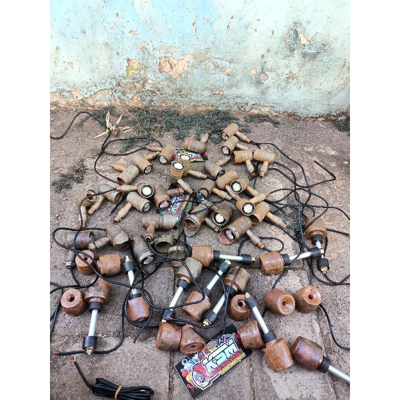 sein LED cb teyengan /lampu RITING LED cb gl100 besi teyengan/karat handmade bahan besi