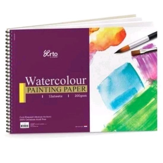 

Arto A3 Watercolour Paper Spiral / 12 Sheets / 200 Gsm / Cellulose / Cold Pressed