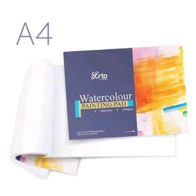 

Arto A4 Watercolour Paper Pad / 12 Sheets / 200 Gsm / Cotton / Cold Pressed