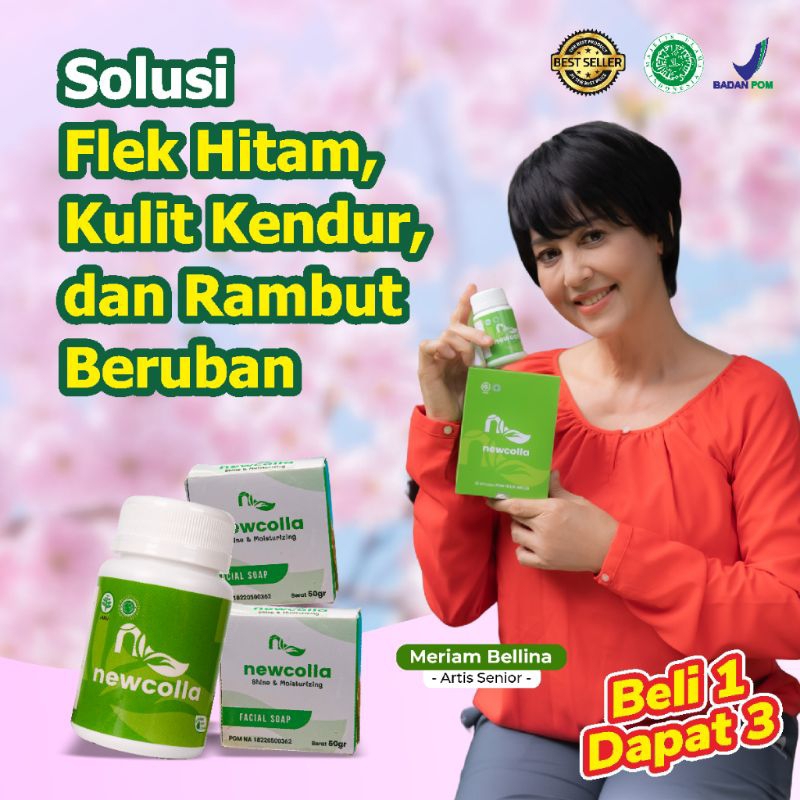 Newcolla collagen original penghilang flek hitam membandel di wajah ampuh bpom alami