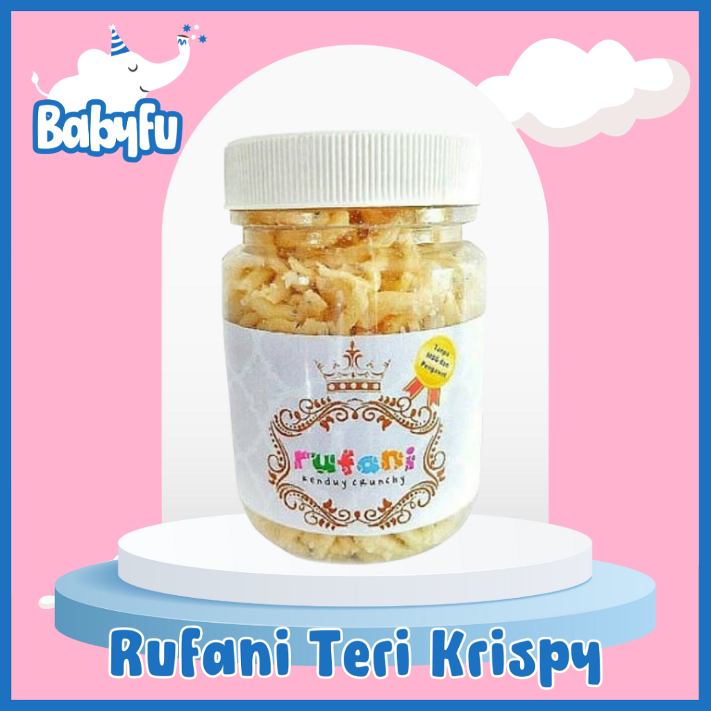 

Rufani Kenduy Crunchy Teri Krispi Snack Mpasi Balita