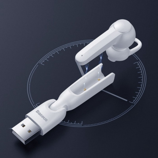 Jual Bluetooth Wireless Earphone Baseus Encok A05 - Mic Noise Reduction - White Murah