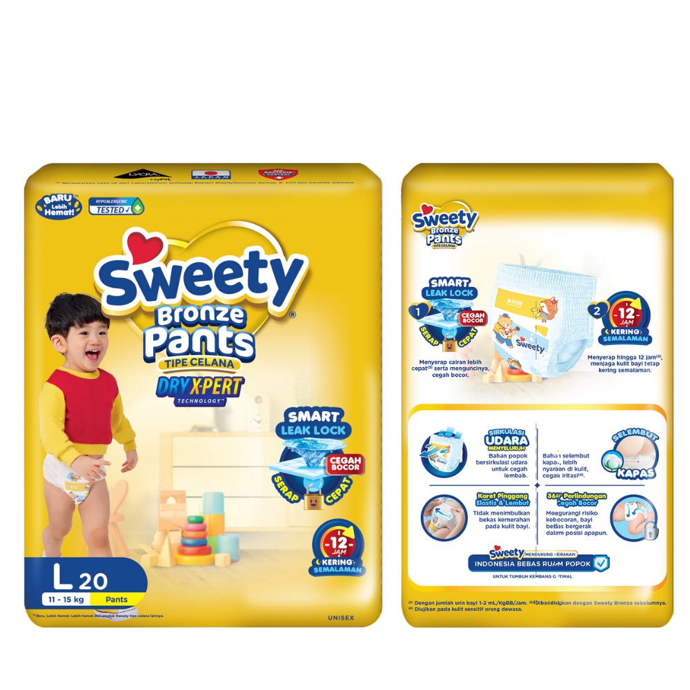 Sweety Bronze Pants L20 pampers bayi pampers celana