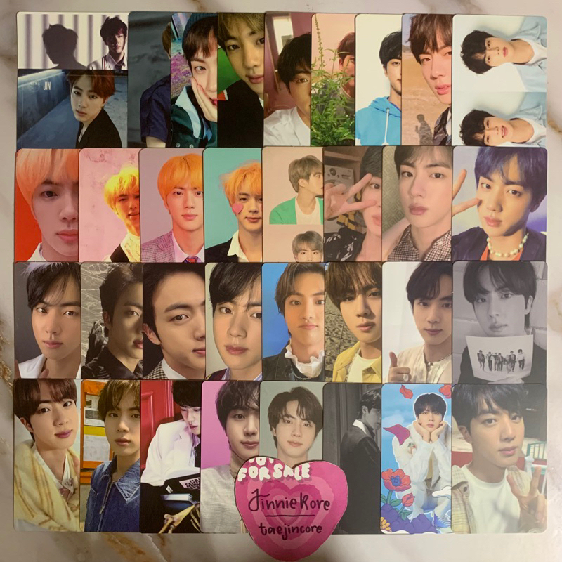 BTS JIN OFFICIAL PHOTOCARD ALBUM PREORDER BENEFIT KOREA JAPAN EDITION KR JP POB PC VER BE ESS LY TEA