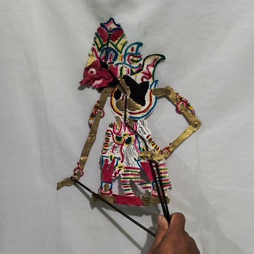 Wayang Purwa Rahwana Wayang Kulit Asli Ukuran Kecil