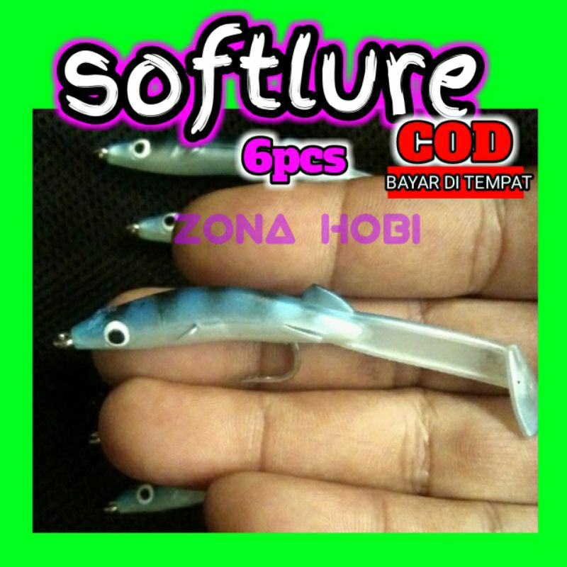 soft lure softlure padle tail karet silikon lembut umpan pancing casting ikan murah