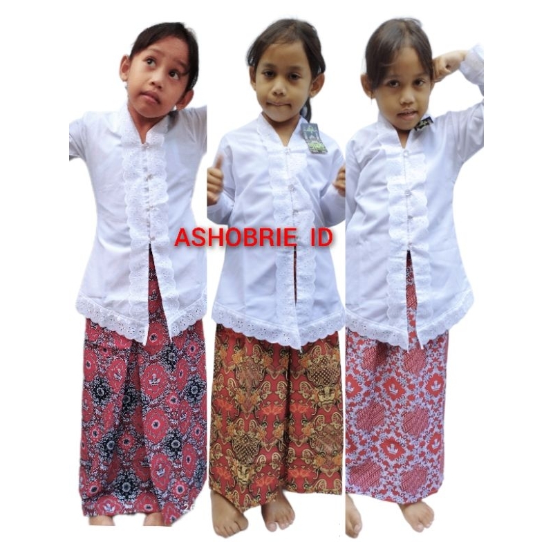 SALE_Stelan baju kebaya anak sekolah TK & SD/kebaya anak rok merah/seragam baju kebaya anak sekolah 