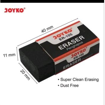 

penghapus joyko isi2pcs hitam ER-105