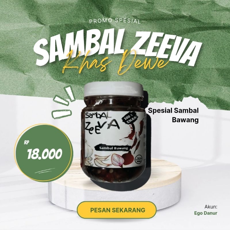 

SAMBAL ZEEVA 100% Enak
