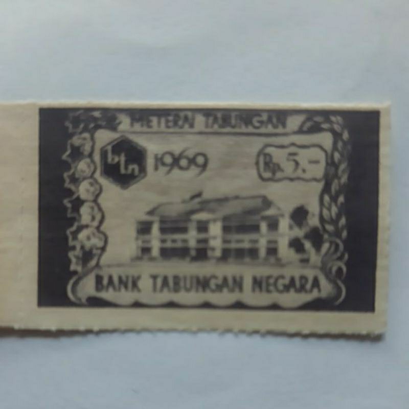 

Perangko prangko meterai kuno bank tabungan negara BTN 1969