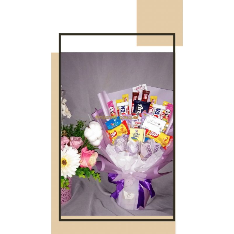 

BUKETSNACK/BUKET CAMILAN / GIFT BIRTHDAY/ANNIVERSARRY/GRADUATION