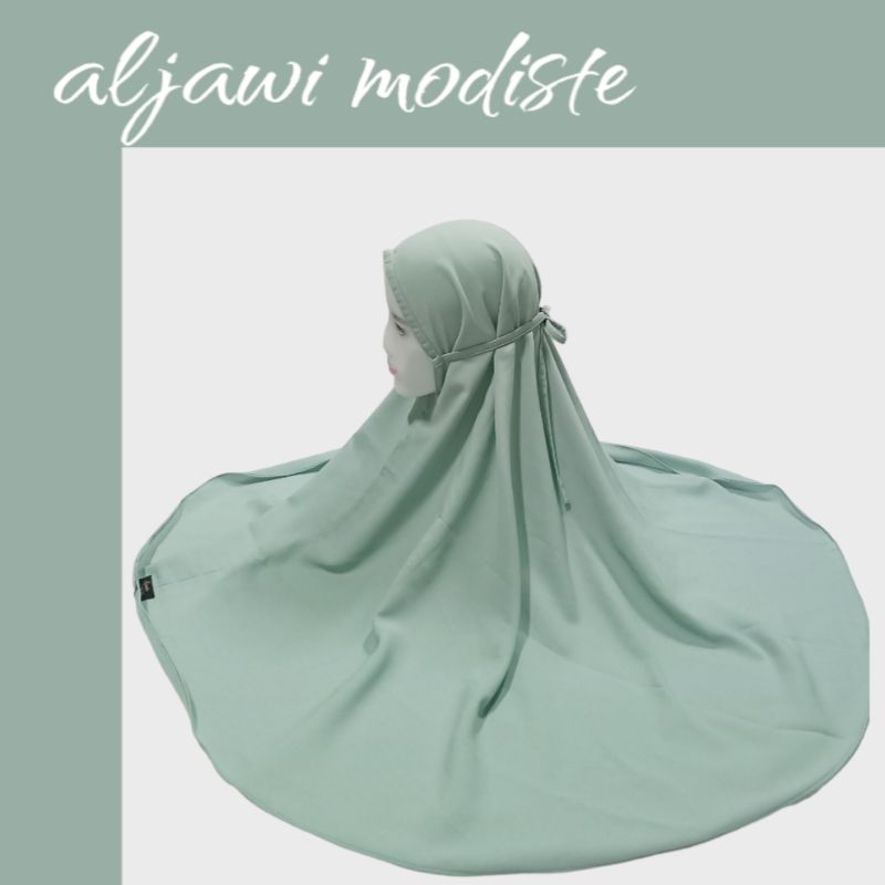 Khimar Bergo Maryam Wollycrepe - HIJAU WARDAH
