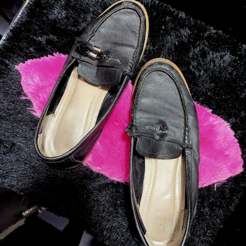 [41] Hush Puppies Original Sepatu Classic Loafers Hitam Wanita Preloved Second Brand