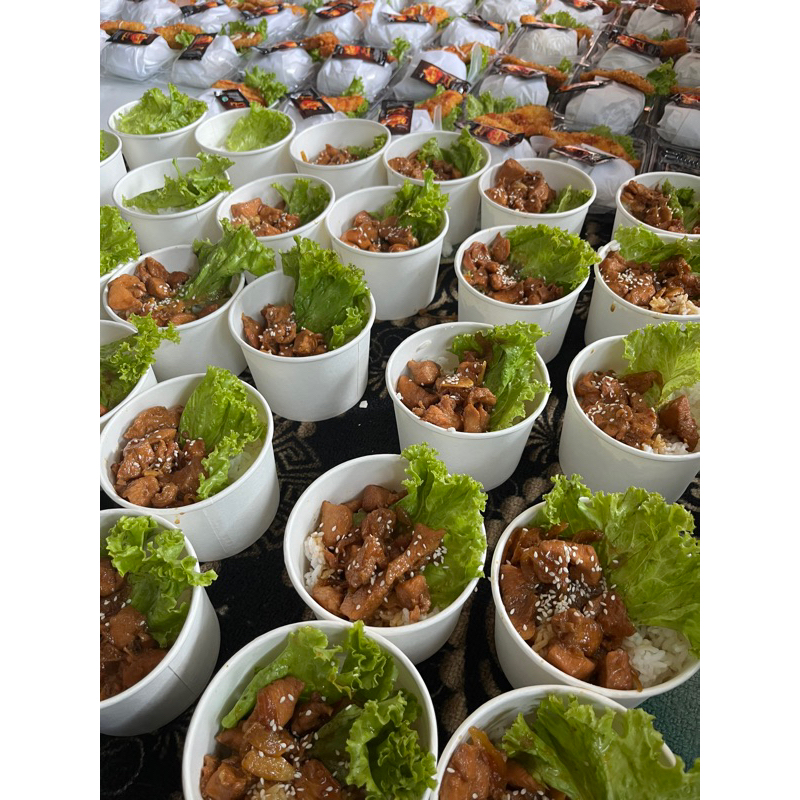 

paket pesanan ricebowl teriyaki penanan kak nina