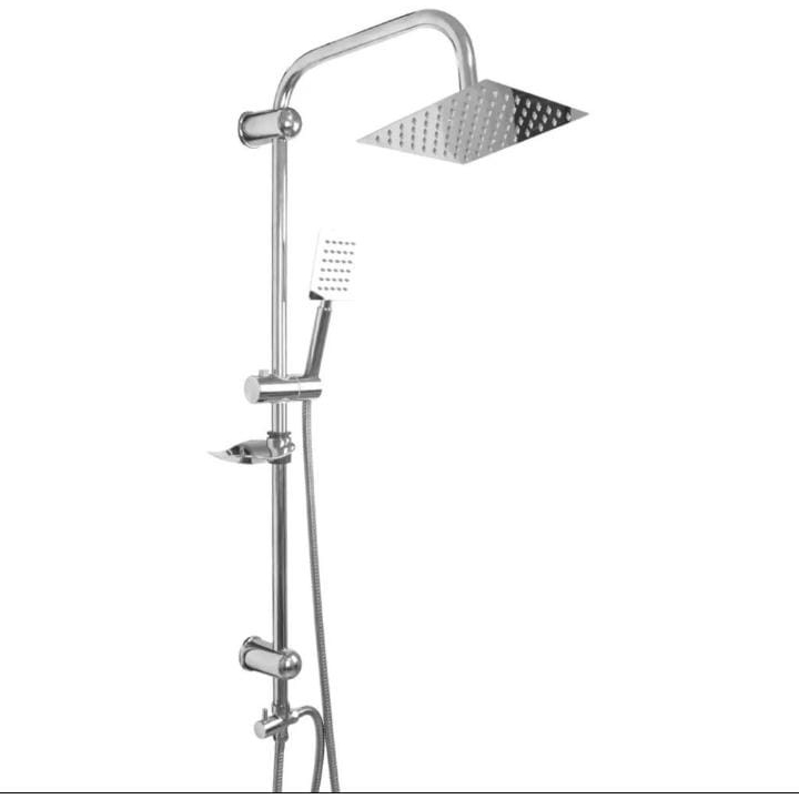 Shower Tiang Shower Set / Rainfall Shower Set Stainless Chrome