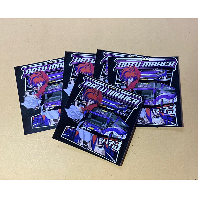 5 pcs Stiker bus mania ratu maher raja maher reza maher