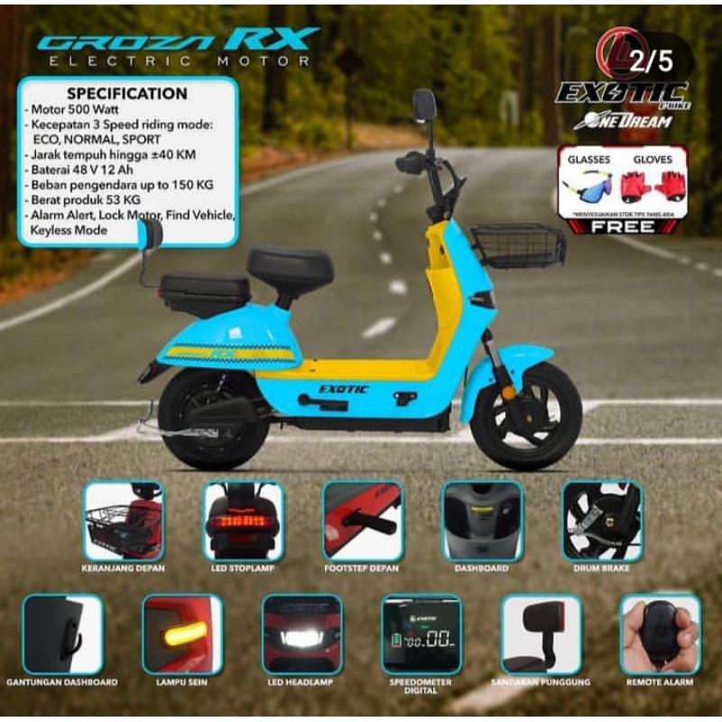 Sepeda listrik  EXOTIC GROZA RX