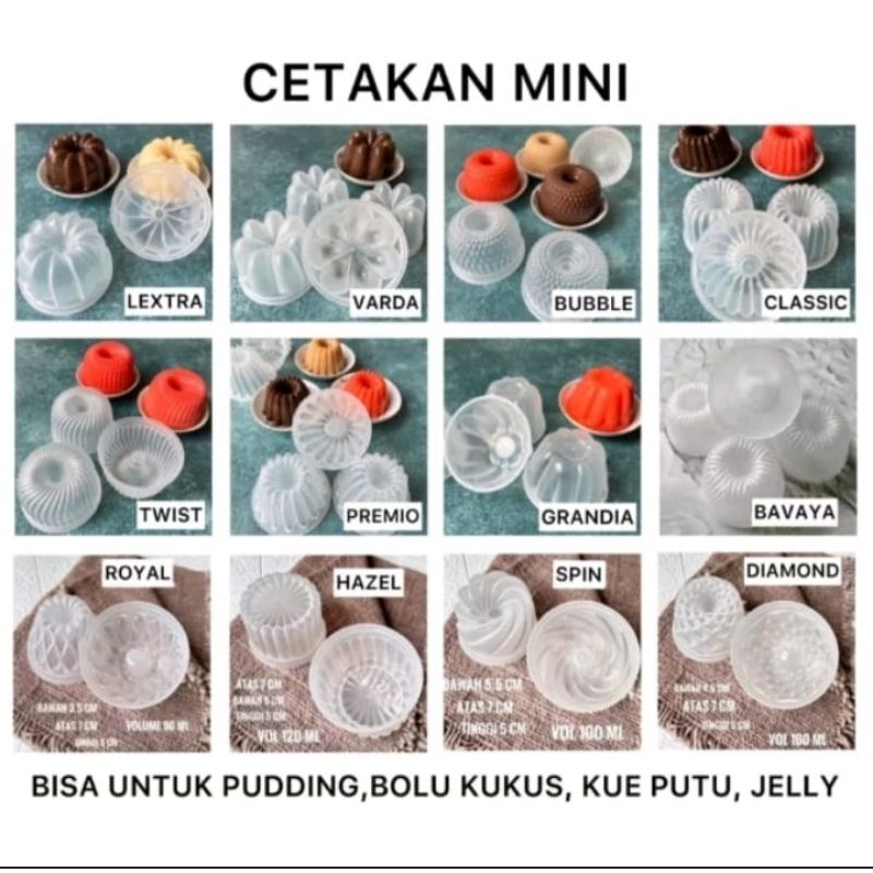 Cetakan Agar/Cetakan Pudding Jelly/Cetakan Mika/Cetakan Agar Pevaya Twister Mini/