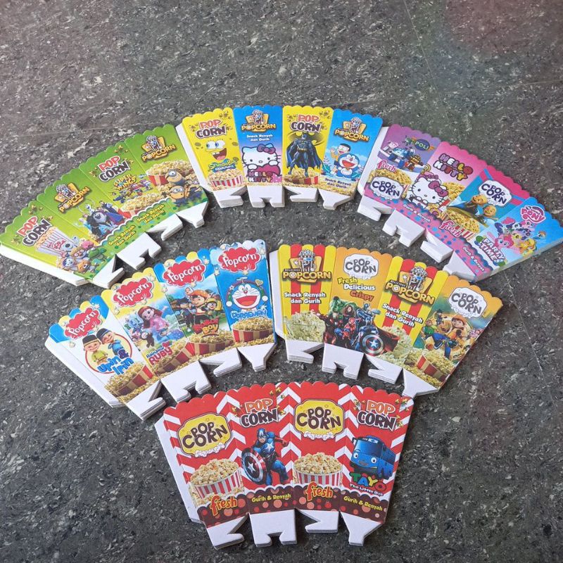 bungkus popcron,kertas popcron,wadah jagung.