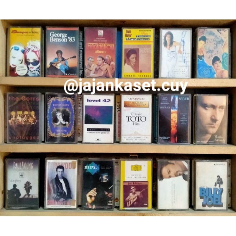KASET PITA TOTO ELTON JHON LEVEL42 CONNIE FRANCIS THE CORRS BARANG UNIK BARANG JADUL BARANG ANTIK KA