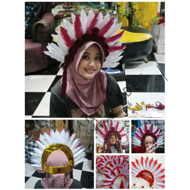 topi bando karnaval merah putih/kostum karnaval