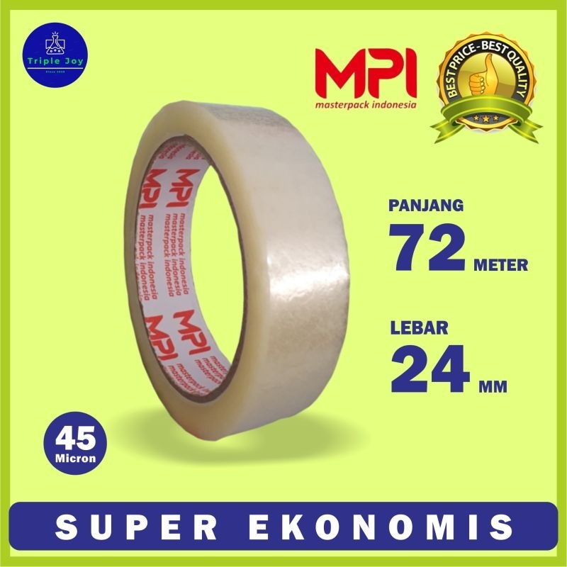 

Isolasi 1 Inch MPI 24mm x 72Yard Selotip Lakban 1 Dus (144 Roll)