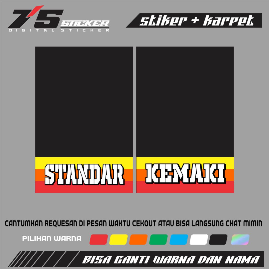 STICKER KARPET LUMPUR 1SET DEPAN BELAKANG UNTUK MOBIL PICK-UP L300 CARRY SS GRANMAX NEWCARRY APV