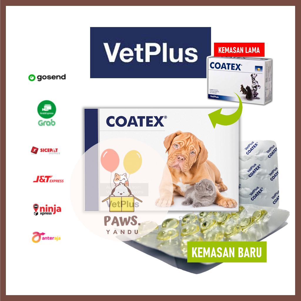 COATEX EFA CAPS VETPLUS UNTUK KUCING DAN ANJING