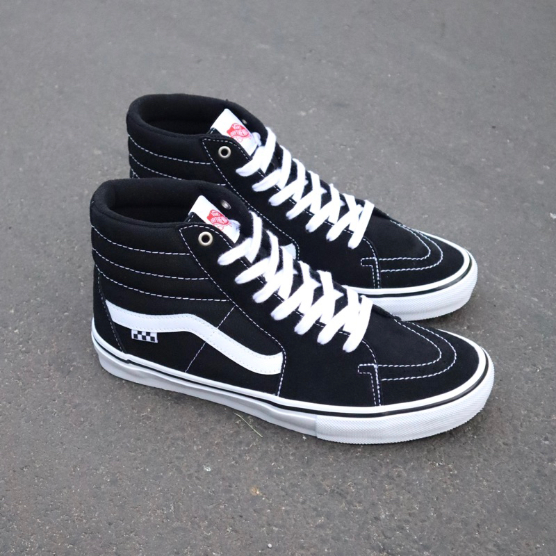 Vans skate sk8 hi black white (Resmi PT NAVYA)