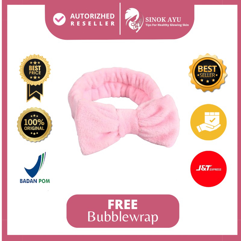 Bando Bandana  Rambut Motif Pita Bando Rambut Mandi Gaya Korea  Bandana Masker Wanita