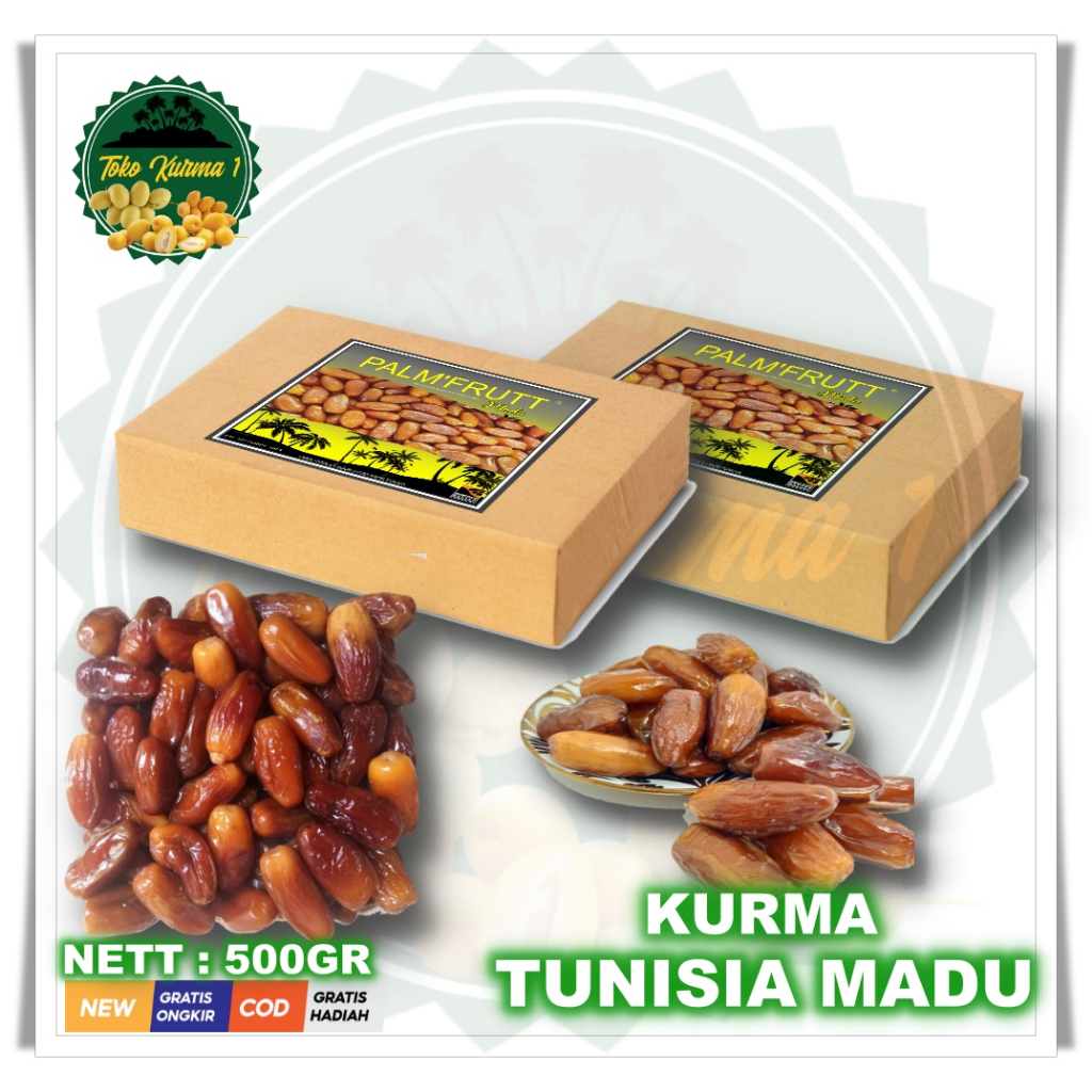 

[NEW] Kurma tunisia madu PALM FRUIT kemasan box dus 500gr