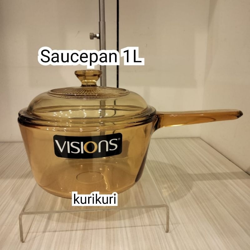 VISIONS PANCI MASAK KACA SAUCEPAN 1 LITER