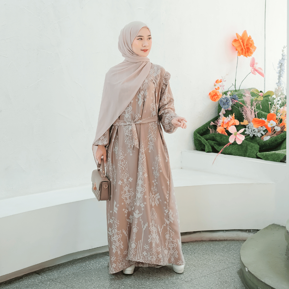 Gamis Dress Terbaru 2023 Busui Size S - 3XL Jumbo Printing SHIRINZEIN Thalia-1