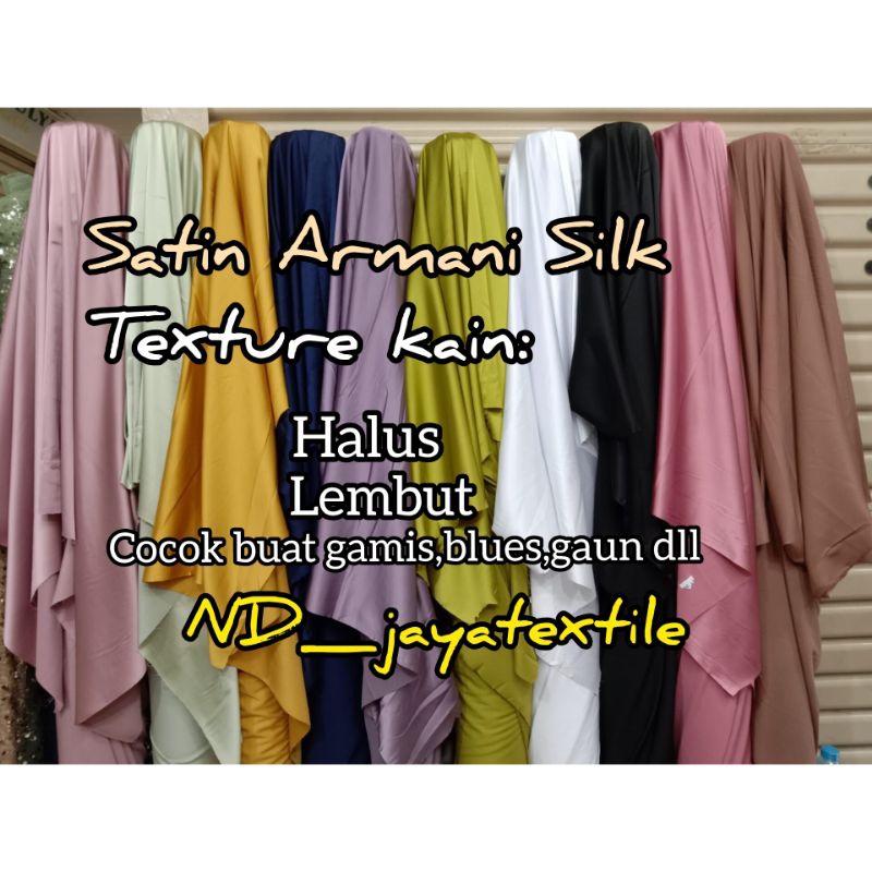 Kain Satin Armani Silk/Semi Sutra/Halus/Armani Silk