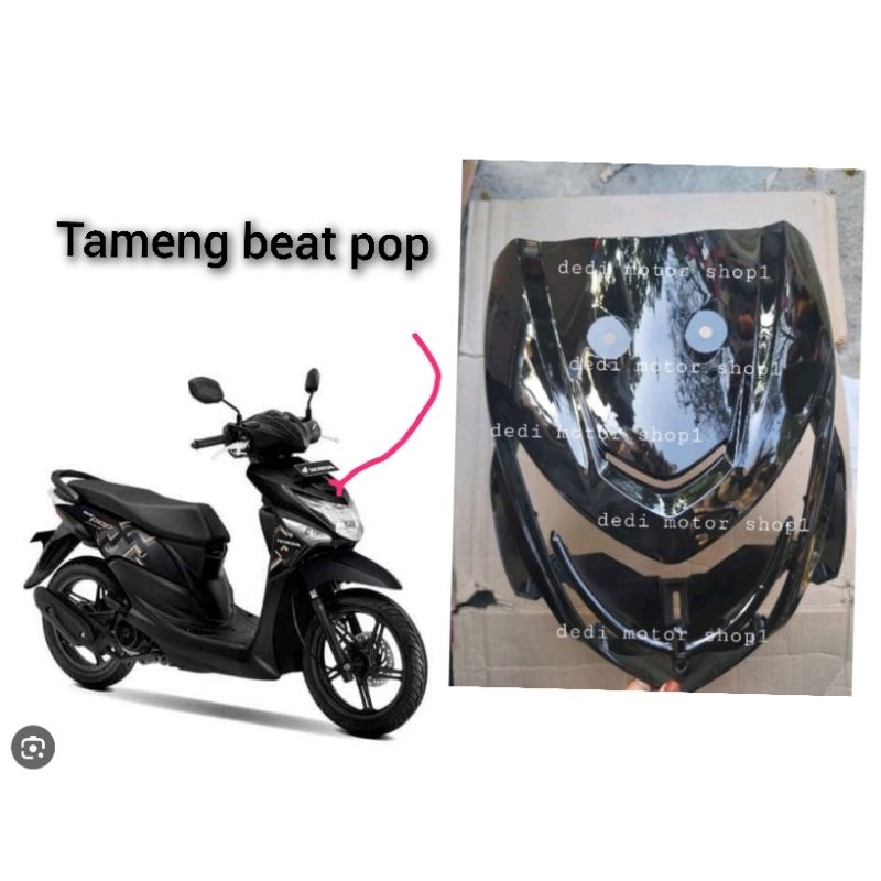 Tameng depan beat pop hitam HITAM PRODUK NARITA hitam / cover depan tameng depan beat pop hitam pop