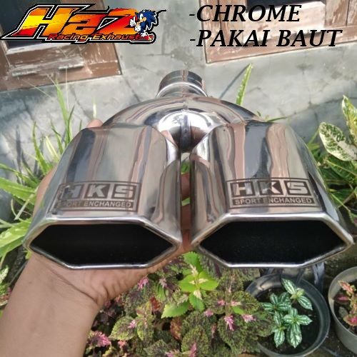 KNALPOT MOBIL SUOS HKS CABANG SEGI 6 CHROM GRANDMAX L300 CARRY AVANZA PANTHER LUXIO MOBIL PICK UP