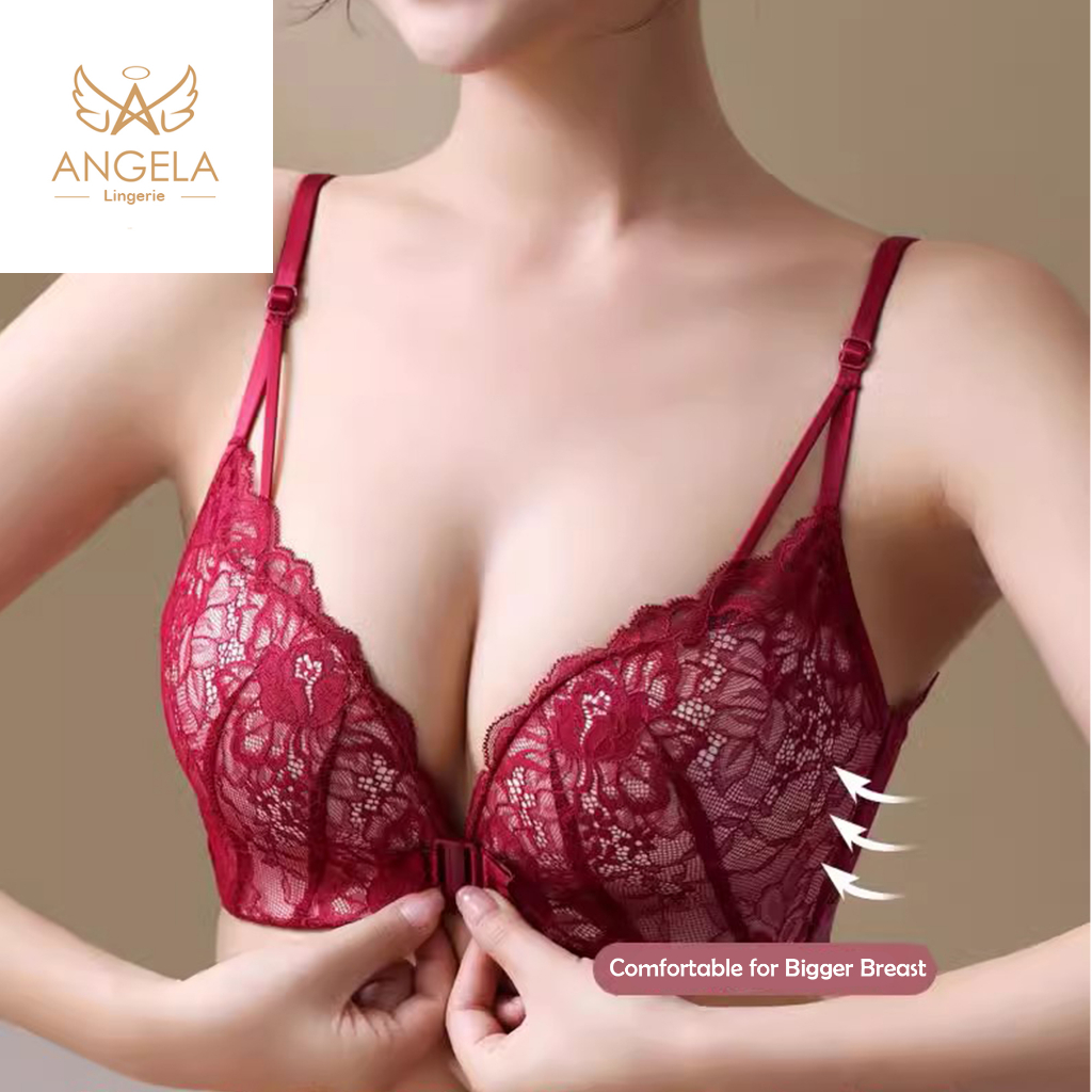 ANGELA PREMIUM JAPAN Lidya Bra BH JUMBO Big SIZE 36 - 42 Ukuran Besar Bukaan Depan Push Up Tanpa Kaw