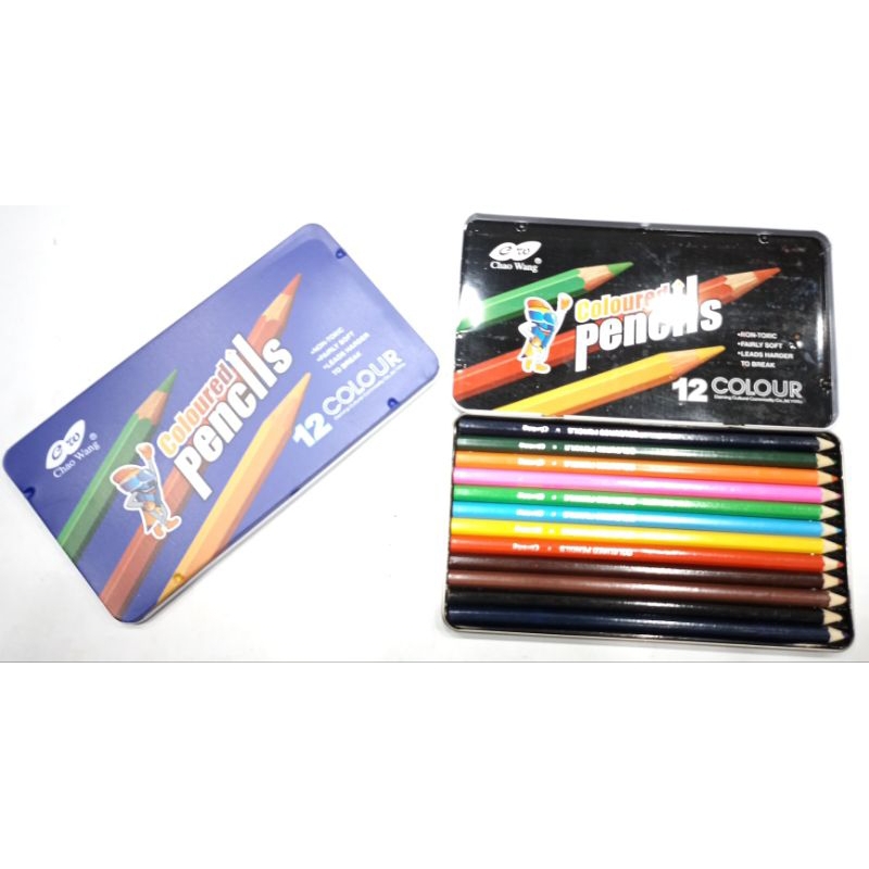 

CHAO WANG Pensil Warna Kaleng 12w