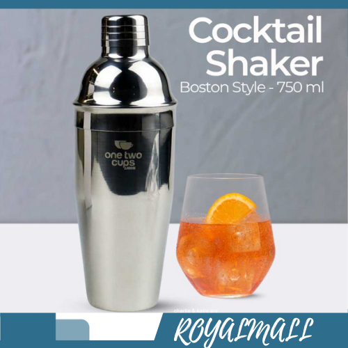 Cocktail Shaker Bartender Boston Style Stainless Steel / Glass Gelas Pengocok Kocokan Minuman Jus Ju