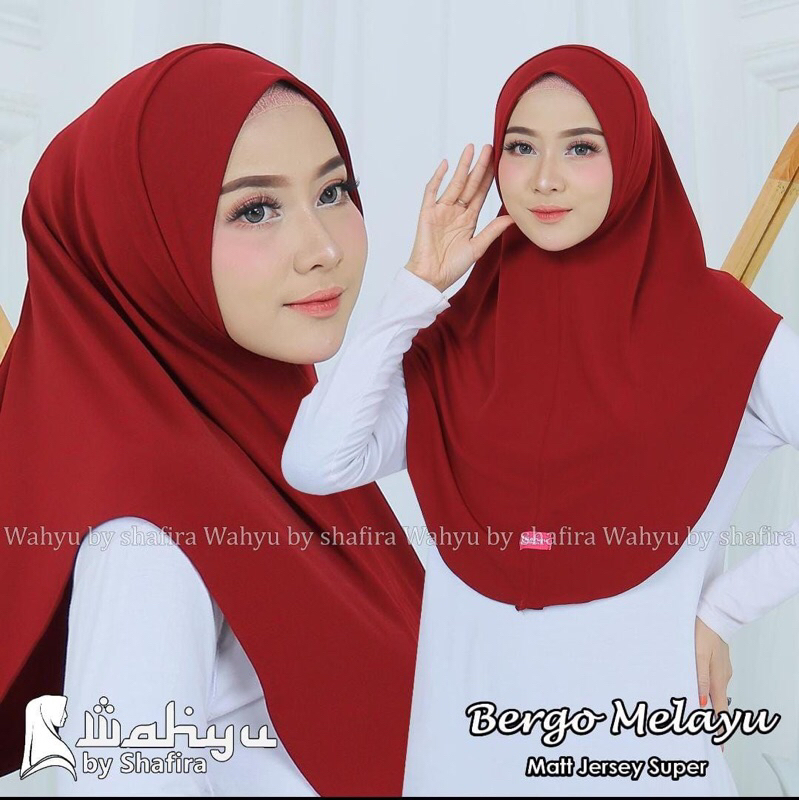 BERGO MELAYU Wahyu bu shafira HIJAB INSTAN JERSEY