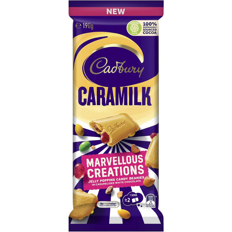 

Cadbury Marvellous Creations Caramilk Chocolate Block 190g - Australia