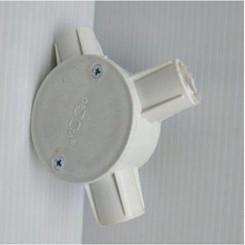 DEXTA T DUS Tdus dos cabang 3 Pipa Listrik 20mm Putih Clipsal