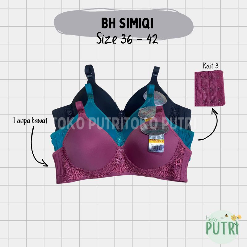 BH Simiqi brukat tanpa kawat