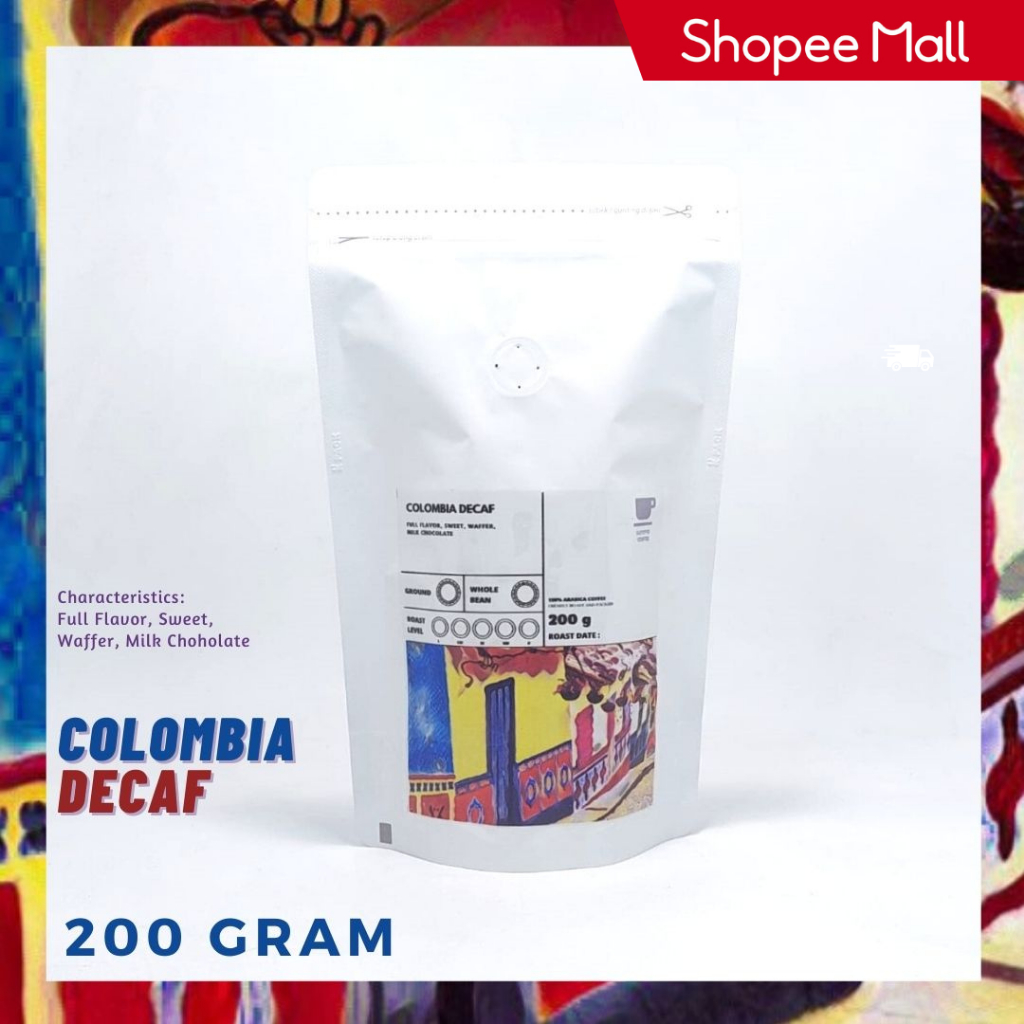 

KOPI ARABIKA COLOMBIA DECAF 200 GRAM | SUTOYO COFFEE | IMPORT BEANS | KOPI IMPORT | PREMIUM COFFEE | MEDIUM ROAST