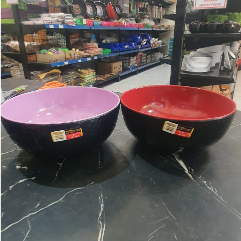 MANGKOK KULIT JERUK MELAMIN 7 INCH / WARNA UNGU MERAH