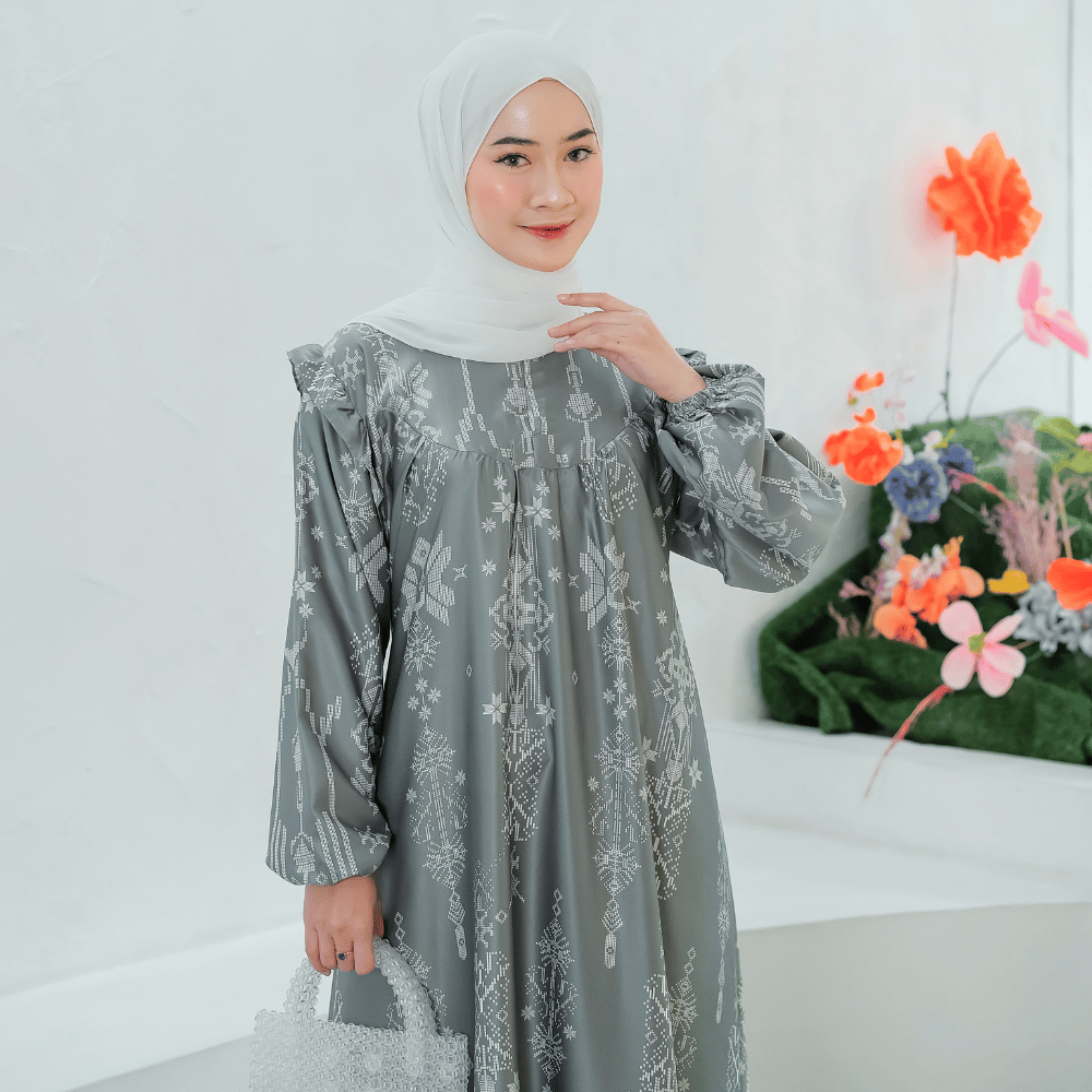 Gamis Dress Muslim Wanita Terbaru Busui Jumbo Size S - 3XL SHIRINZEIN Thalia-5