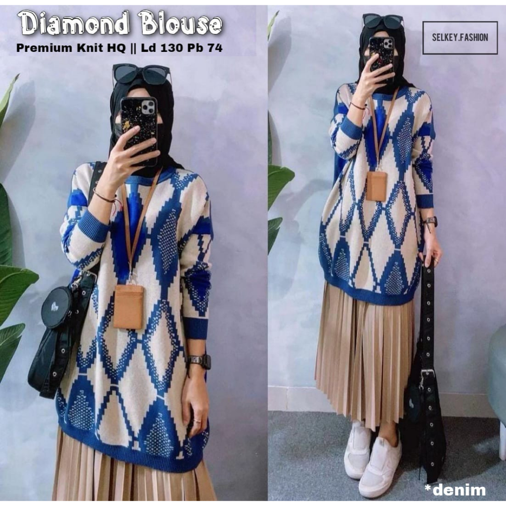BLOUSE RAJUT WANITA IMPORT KOREAN STYLE JUMBO LD 130 TERBARU PAKAIAN WANITA BAJU ATASAN BLOUSE JUMBO